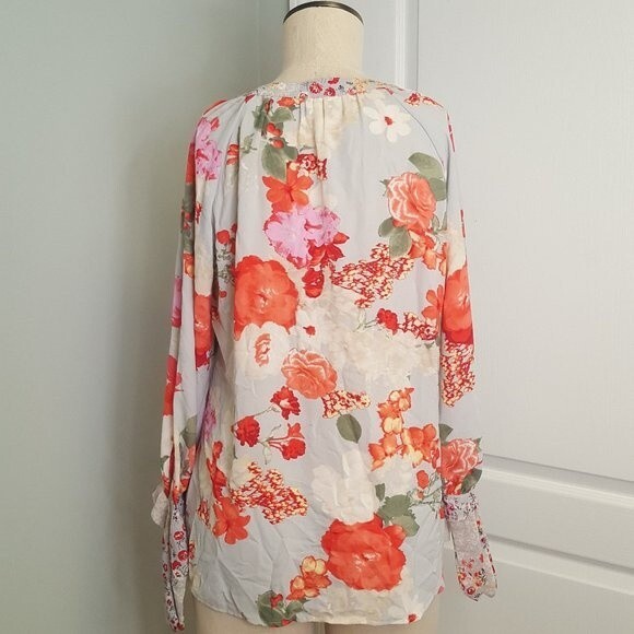 Fig & Flower Anthropologie Floral Peasant Blouse - Picture 6 of 7